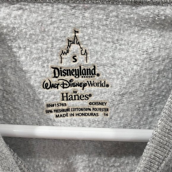 Disneyland Resort, adult size small, grey sweatshirt with ribbed collar, hem EUC - Picture 4 of 4